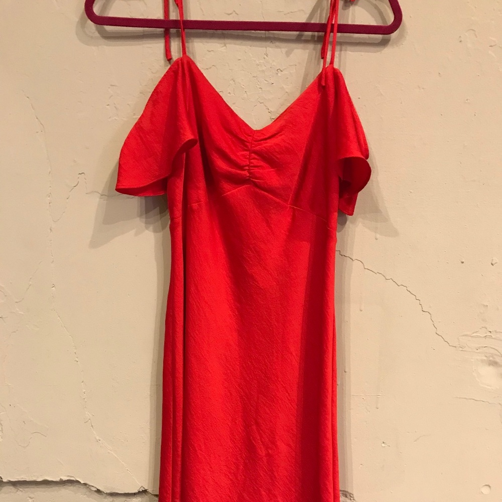 Express Red Off-shoulder Dress